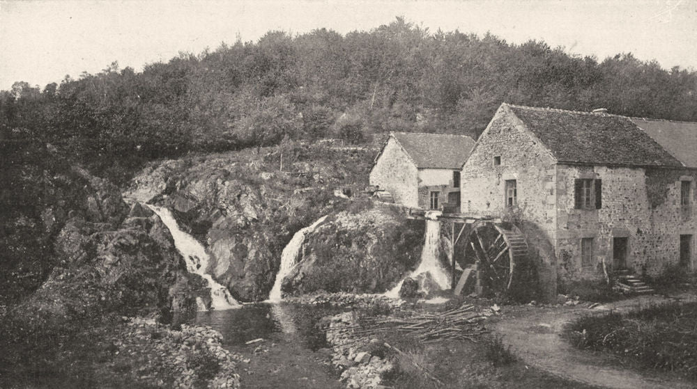 NIÈVRE. Saut de Gouloux, Formé par Caillot (Affluent cure)  1900 old print